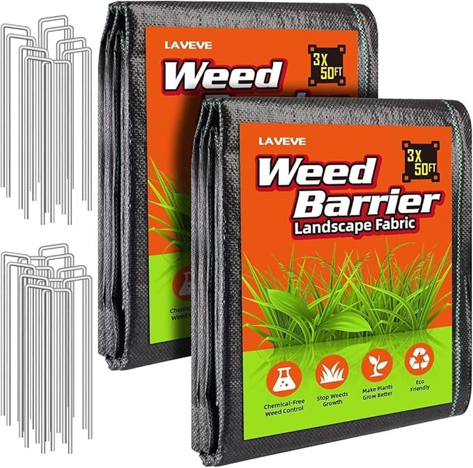 3FT x 100FT Weed Barrier Landscape Fabric, 3.2oz Premium Heavy Duty Garden Cloth, Ground Cover for Gardening, Farming