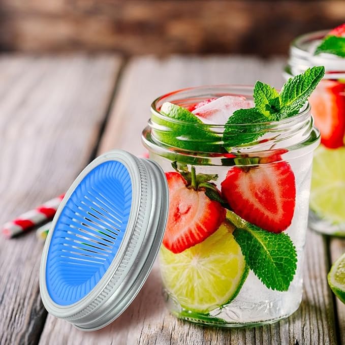 86mm Wide Mouth Sprouting Lids for Jars, 2pcs Stainless Steel Mesh Covers, Bean Sprouting Kit Filters for Small Mason Jars, Household Seed Germination Accessories