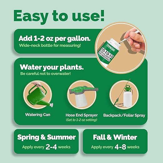 Liquid 10-10-10 Fertilizer for Vegetables, Triple Ten NPK Plus Iron and Micros, Liquid Plant Food 128 oz (1 Gallon)