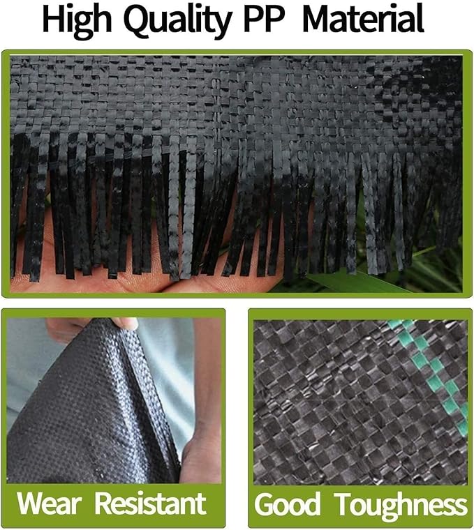 Driveway Fabric,Commercial Grade Landscape Fabric 6FT X 300FT 3.2oz Premium Ground Cover Garden Weed Barrier Fabric Heavy Duty,Woven Geotextile Fabric for Underlayment