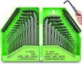 SWANLAKE GARDEN TOOLS 32-Piece Hex Key Allen Wrench Set, SAE and Metric Allen Keys MM(0.7mm-10mm) SAE(0.028"-3/8), L Shape, Chrome Vanadium Steel, Easy Organization