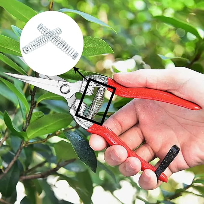 MEETOOT 10PCS Lawn Pruner Accessory Metal Pruner Replacement Spring Suitable for Pruning Shear and Lawn and Garden Shear