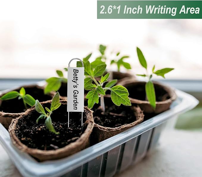 40 Pieces Metal Plant Labels 6 Inch Zinc Metal Plant Tags Garden Label Markers Outdoor Planting Garden Markers for Plants Vegetables Herb Seedlings Flowers