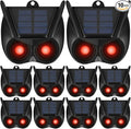 Qualirey 10 Pack Solar Animal Repellent Nocturnal Predator Control Light Animal Repellent for Coyote, Raccoon, Deer, Skunk Outdoor Predator Deterrent Devices for Garden Yard Farm Chicken Coop