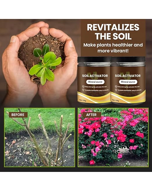 Soil Activator for Plants, 2025 New Soil Activated Treasure, Organic Soils Activator & Plant Fertilizer for Potting Mix, and Seedling Compost, Promote Plant Rooting (5Pcs)