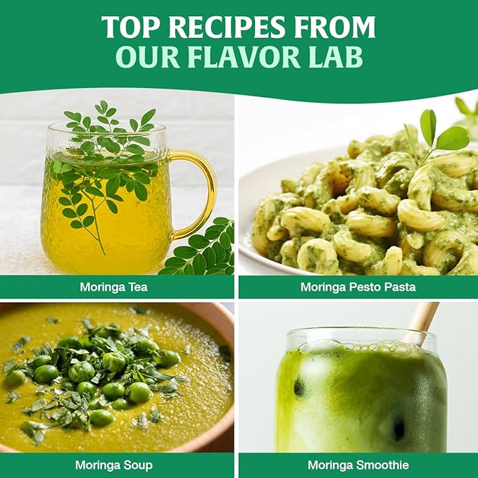 HANDPICK USDA Organic Moringa Powder (397g/14oz) Pure Moringa Oleifera Leaf Powder | Authentic Indian Origin | Gluten Free, Non-GMO | Perfect for Smoothies, Drinks, Tea & Recipes