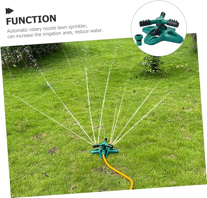 Automatic Lawn Sprinkler 360 Rotary Irrigation System with Ground Stake for Garden and Vegetable Watering Durable Lawn Sprinkler for Efficient Yard Irrigation