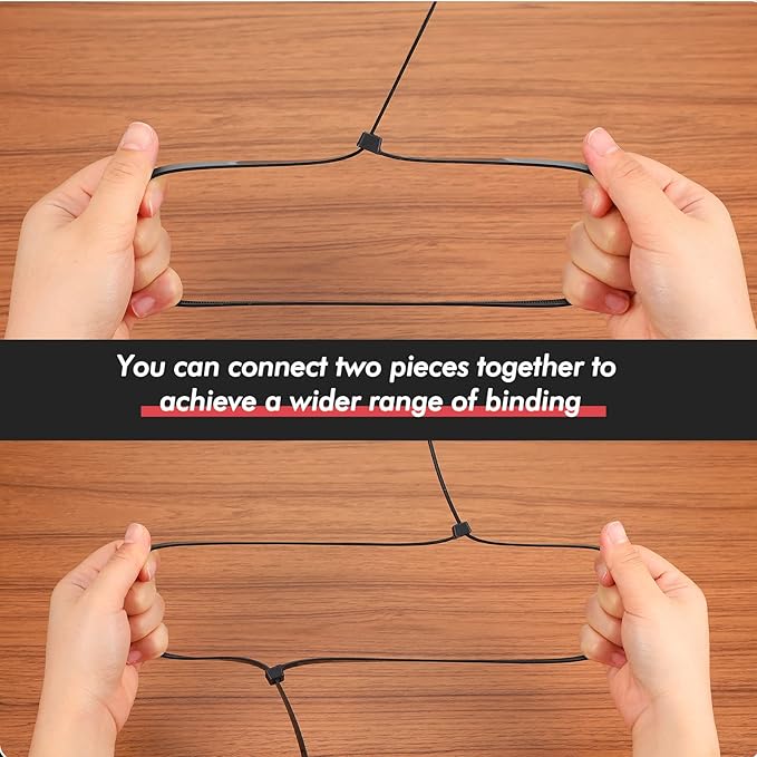 Shappy 50 Pcs Zip Ties Heavy Duty Strong Large Cable Wire Ties Zip Industrial Sturdy Wire, Awnings Tying Branches Bundling of Crops Fixed Water Pipes(60 Inch,Black)