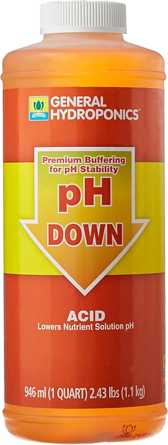 General Hydroponics HGC722120 Liquid Premium Buffering for pH Stability, Quart, Orange