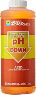 General Hydroponics HGC722120 Liquid Premium Buffering for pH Stability, Quart, Orange