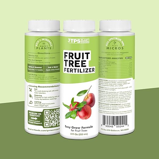 Fruit Tree Fertilizer – Liquid Plant Food for All Fruit Trees, Supports Heavy Blossoms, Bigger Harvests & Healthy Growth, 1 Gallon