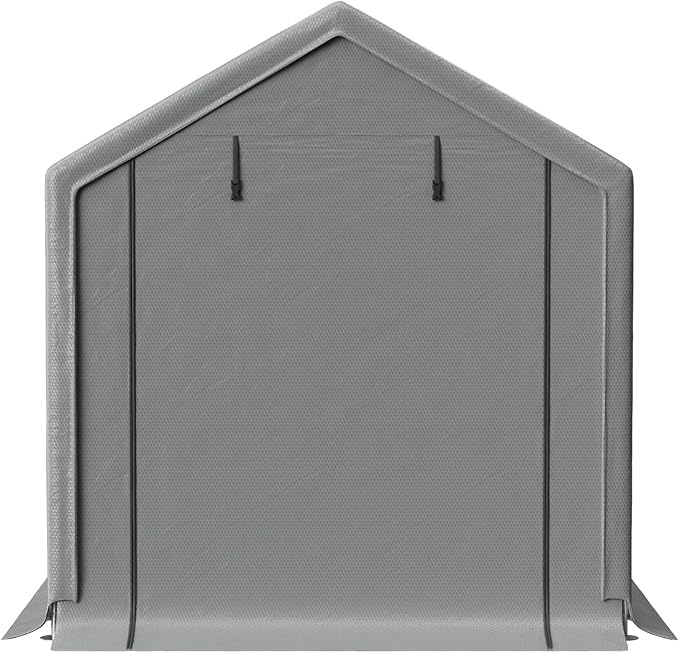 Outdoor Storage Shelter, 6x6 ft Portable Shed with Roll up Zipper Door, Waterproof and UV Resistant Anti-Snow, Heavy Duty Carport for Storing Garden Tools, Outdoor Equipment