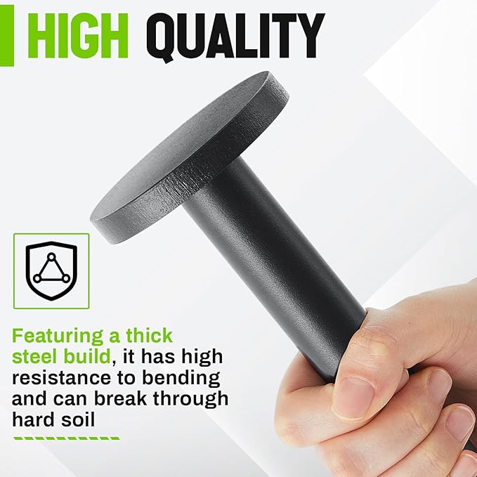 69 Inch Tamping and Digging Bar Steel Bars Post Hole Digger Tamping Bar (Shovel Shape, Black)