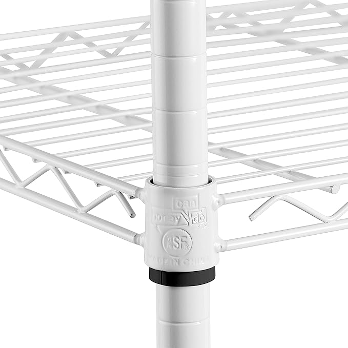 Honey-Can-Do 5-Tier Heavy Duty Adjustable Shelving Unit, 200-lb Per Shelf Metal Storage Rack, White Wire Shelf for Laundry Room Kitchen Craft Room, 36 x 14 x 72 in