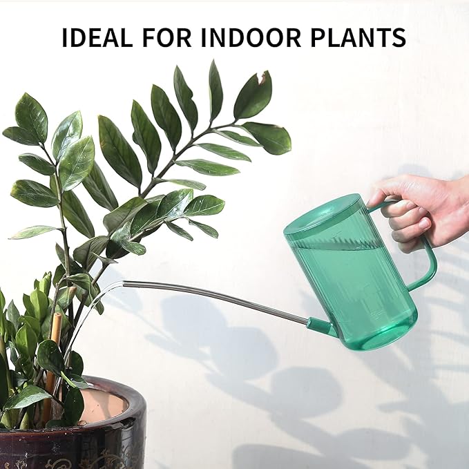 ONEDONE Watering Can Indoor Plants - Plant Watering Can 34 OZ, Long Spout Small Watering Can for House Plants Garden Potted Flowers with Spray Bottle, Squeeze Bottle Green