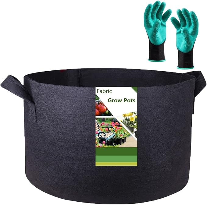 200 Gallon Big Raised Garden Bed Bag (50x24 inch) Large Plant Grow Bag for Tomato,Potato Planter,Herbs Veggies Planter,Flower Bed,Plant Container,Yard Waste,Lawn Debris,Leaf Bag with Gardening Gloves