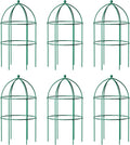 DoCred 6 Pack Plant Support Cage Large Peony Cages and Supports Peony Cage Obelisk Trellis for Climbing Plants Tomato Cages Plant Supports for Outdoor Plants Garden Decor, Green