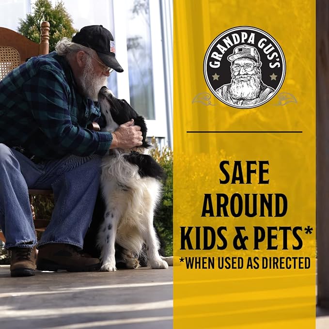 Grandpa Gus's Spider Repellent Pouches (10 Pouches) and Natural Ant, Roach & Spider Killer Spray (16 oz Bottle), Natural Formula Drives Crawling Insects Away, Safe for Use at Home, Cabin, RV & More