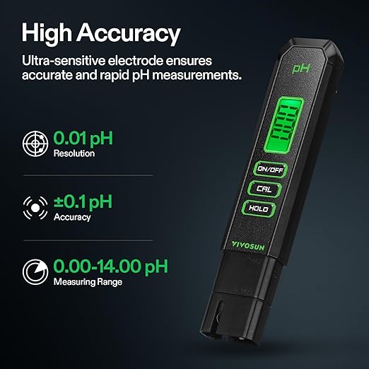 VIVOSUN Digital pH and TDS Meter Kits and Soil Tester, 3-in-1 Plant Moisture Meter Light and PH Tester for Home, Garden, Lawn, Farm, Indoor and Outdoor Use, Promote Plants Healthy Growth