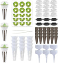85Pcs Hydroponic Pods Supplies for Aerogarden Pods, Grow Anything Kit, Hydroponics Garden Accessories, 24 Grow Sponges 12 Grow Baskets 12 Grow Domes 24 Pod Labels 6 Spacers 6 Plant Labels 1 Tweezer