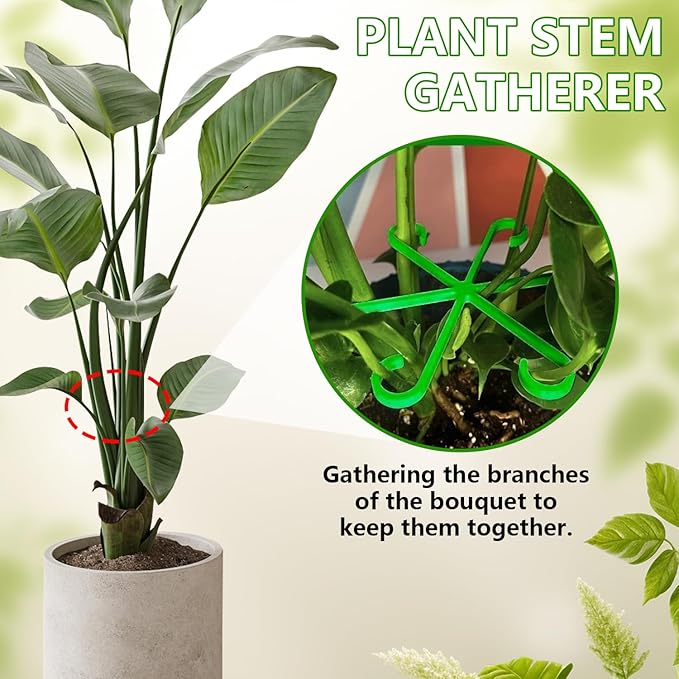 12 PCS Plant Stem Support, Reusable Stem Holder, Different Sizes Plant Support Ring