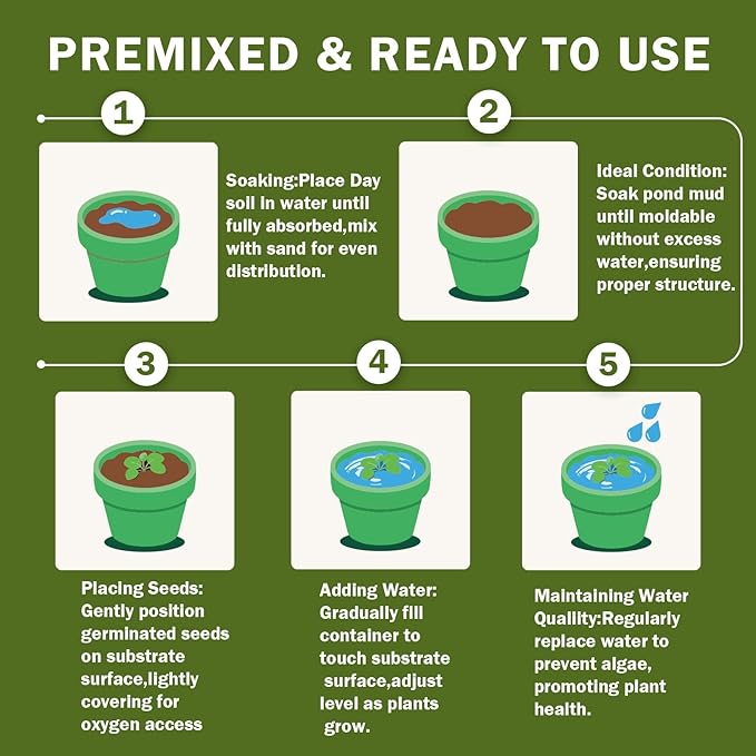 Aquatic Plant Soil for Lotus & Pond Plants/Aquaquarium Substrate 6.6 LBS- Natural Organic Growing Medium for Hydroponic Plants & Water Gardens | Aquarium Safe Nutrient-Rich