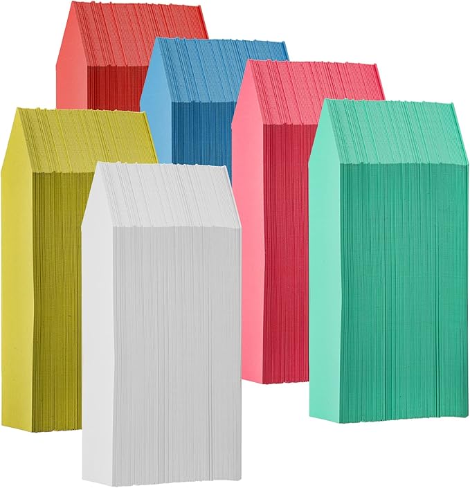Foraineam 600 Pcs 4 Inches Plant Labels 6 Colors Plastic Waterproof Plant Tags Nursery Garden Labels Pot Marker Garden Stake Tags
