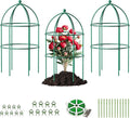 DoCred 3 Pack Plant Support Cage Large Peony Cages and Supports Peony Cage Obelisk Trellis for Climbing Plants Tomato Cages Plant Supports for Outdoor Plants Garden Decor, Green