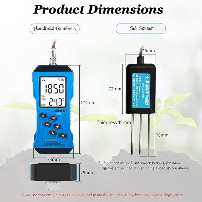 7 in 1 Soil Tester, NPK Nutrient PH Moisture Conductivity EC Meter, High Accuracy Digital Sensitive Fertility Test
