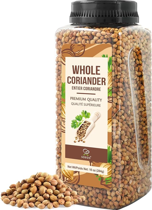 Soeos Coriander Seeds, 10 Oz (284g), Whole Coriander, Fresh Aromatic Coriander Seed for Cooking, Versatile Corianders Spice for Kitchen (Pack Of 1)