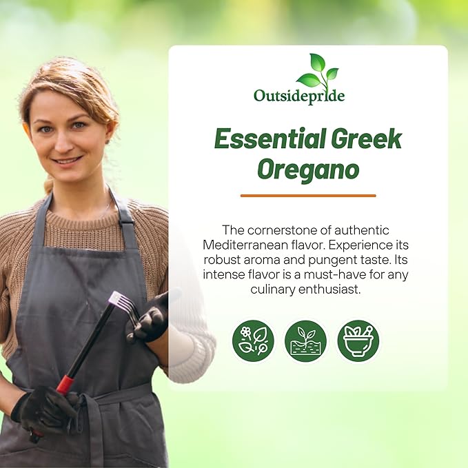 Outsidepride Greek Oregano Seeds - 5000 Pcs Perennial, Aromatic Easy to Grow Herb Seeds for Culinary Use, Flavorful Oregano Gardens & Tea Preparation, Food Seasoning & Traditional Uses
