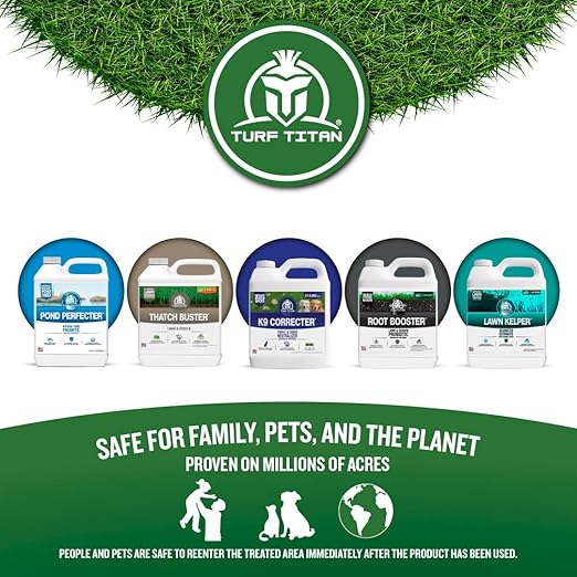 Turf Titan Root Booster (1 Gallon) – Natural Liquid Probiotic for Plants & Lawn Care – Green Booster for Effortless Lawn Maintenance – Supports Growth & Resilience – Covers up to 32,000 Sq Ft