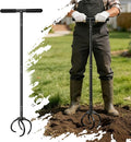 Amorest Heavy Duty Hand Tiller for Gardening, Long Handle Garden Claw Twist Tiller, Manual Soil Cultivator & Lawn Aerator for Raised Beds & Vegetable Garden – Powder-Coated Steel, Rust Resistant