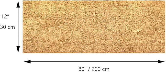 SUNYAY 12x80 inch Natural Coco Liner Roll Coconut Coir Liner Sheets Coco Mat for Planter Window Box Flower Basket Garden Decoration Animal Pet Pad Liner