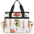 Garden Tool Bag Organizer Garden Tote Bag with Pockets Types of Mushrooms Tool Storage Organizer Gardening Tool Kit Holder 13" x 6.8" x 2.8"