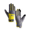 HANDLANDY Work Gloves Mens & Women, Utility Safety Mechanic Working Gloves Touch Screen, Flexible Breathable Yard Work Gloves (XX-Large, Grey&Yellow)