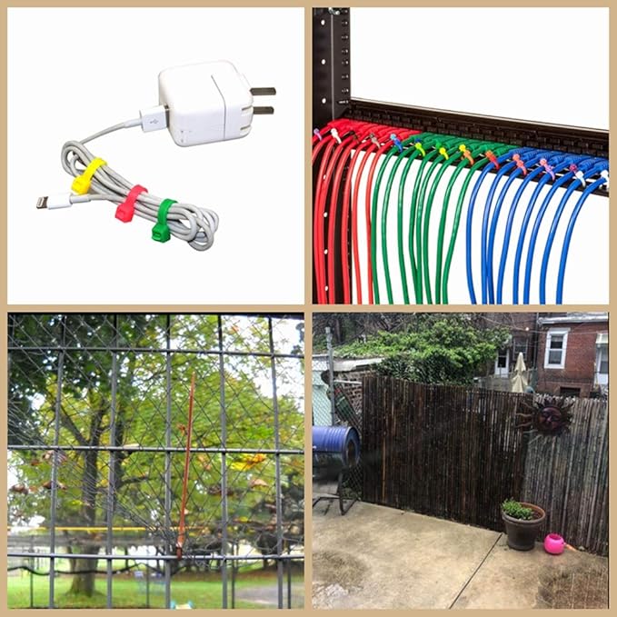 150 Pack Dark Brown Zip Ties 8 Inch, Heavy Duty 50 LBS Fence Cable Ties Color Matches Well with Bark Tree Branches, Gardening Plant Support Ties Outdoor Use