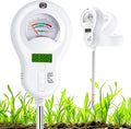6-in-1 Multifunctional Soil Moisture Meter, pH/Temperature/Soil Moisture/Sunlight/Air Humidity/Soil Fertility Soli Analyzer for Farming, Gardening, Lawns