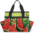 Garden Tool Bag Organizer Garden Tote Bag with Pockets Sweet Watermelon Tool Storage Organizer Gardening Tool Kit Holder 13" x 6.8" x 2.8"