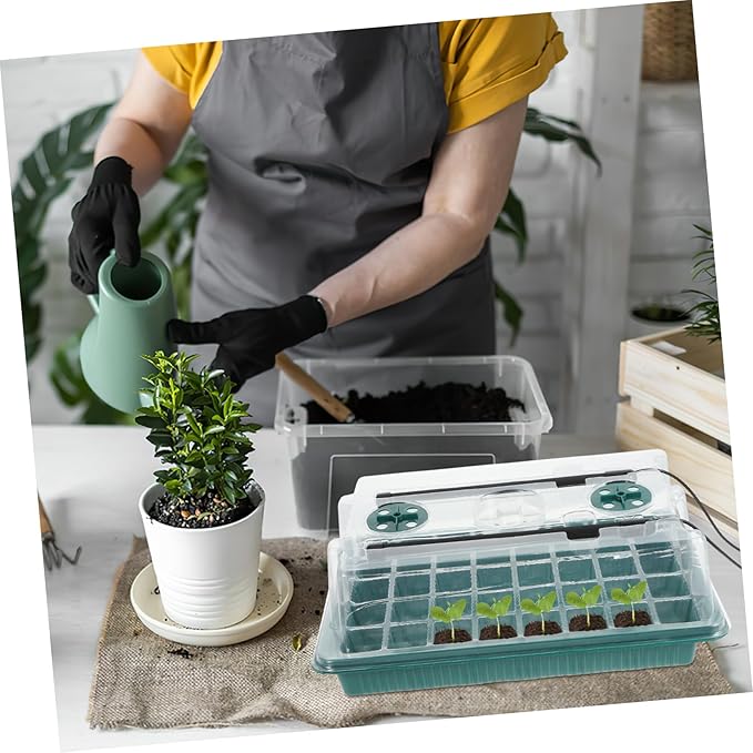 Milisten 2sets Seed Starting Kit Grow Light Cell Trays for Optimal Germination Complete Starter System Timed Lighting for Indoor Gardening