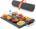 Warming Mat for Food & Food Heating Mat - 6-Temp 4-Hour Timer Electric Silicone Mat, Portable Warmer for Buffet, Party & Family Dining, 24"x15.7"