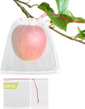 Fruit Bags for Fruit Trees, 25pcs 6x6 in Fruit Protection Net Bags, Garden Netting Mesh Bags with Drawstring Keeping Away Birds Pests Squirrels, Bug Net Bags