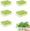 5pcs Seed Starter Tray, Silicone Seeding Starter with Pop-Out Cells (60 Cells in Total), Plant Growing Trays for Seed Starter, Indoor Seeding Planting Growing(5PCS,Green)