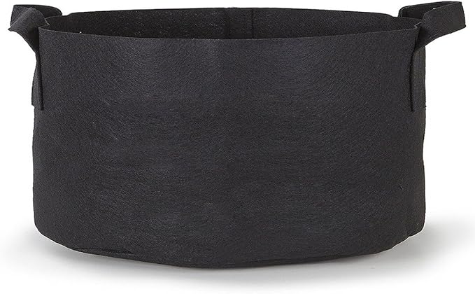 247Garden 2-Pack 200 Gallon Grow Bags/Aeration Fabric Pots w/Handles (300 GSM, Black, 24H x 50D)