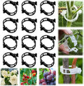 100Pcs 2025 Upgraded Plant Clip Secured Plastic Plant Clip for Climbing Plants, Plant Support Clips Tomato Clip for Climbing Plants Clips for Tomato Grape Vine Vegetables Plant Clips (100, Black)