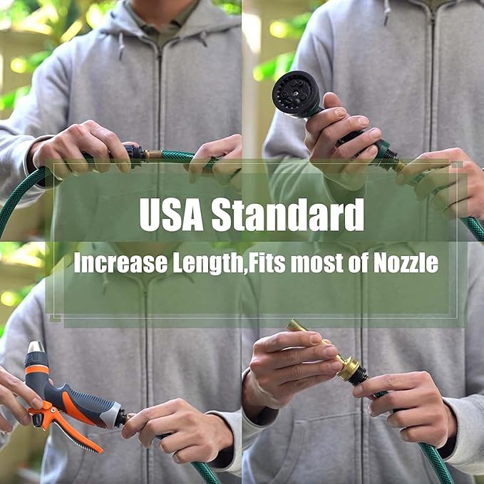 Short Hose 10FT Flexible for Connection: 1/2" PVC Water Hose Lightweight and Leakproof for Small Gardens Reels Drip Irrigation Outdoor Faucet Extension