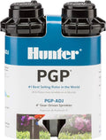Hunter PGP-ADJ 3/4" Rotor Sprinkler, Adjustable 40°– 360° Arc, Gear Drive, 4" Pop Up Sprinkler, Lawn Irrigation Head, 22–52 ft Spray Distance, Preinstalled 3.0 GPM Nozzle, 2 Pack