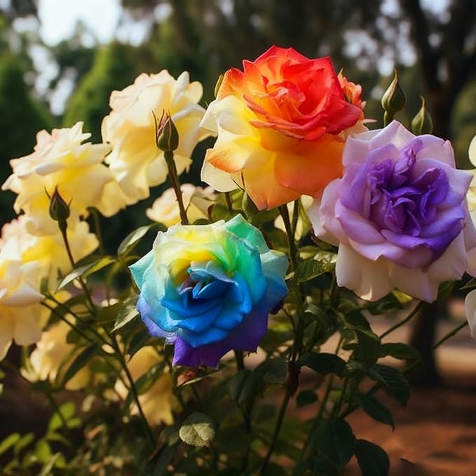 200+ Rare Rose Seeds for Planting, Mixed Color Perennial Shrub Hybrid Rose Flower Seed, Non-GMO Heirloom Flower Seeds for Garden Home