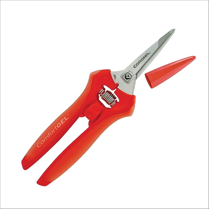 Corona FS 3214D ComfortGEL Leaf & Stem Micro Snips, Pack of 1, Orange