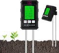 6-in-1 Soil Tester,with Dual Probes, Capable of Measuring Soil Ph, Moisture, Temperature, Fertility, and Light Intensity, Features a Backlit Display,for Home,Gardening,Plant Cultivation
